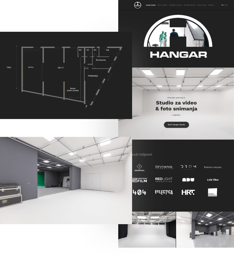 Media · Build from scratch · Hangar Studio