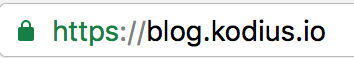 Address bar https://blog.kodius.io