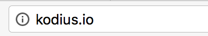 Address bar kodius.io